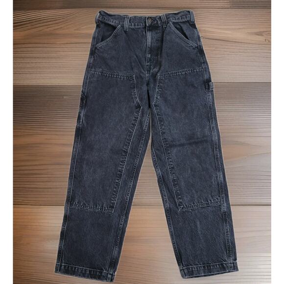BDG Jeans Mens 31x32 Black Straight Fit Carpenter Utility Workwear Pants Denim - Picture 1 of 9